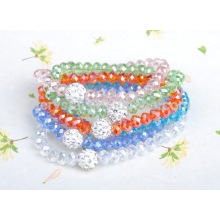 Pêssego Cor Pulseira De Cristal, Grânulos De Cristal